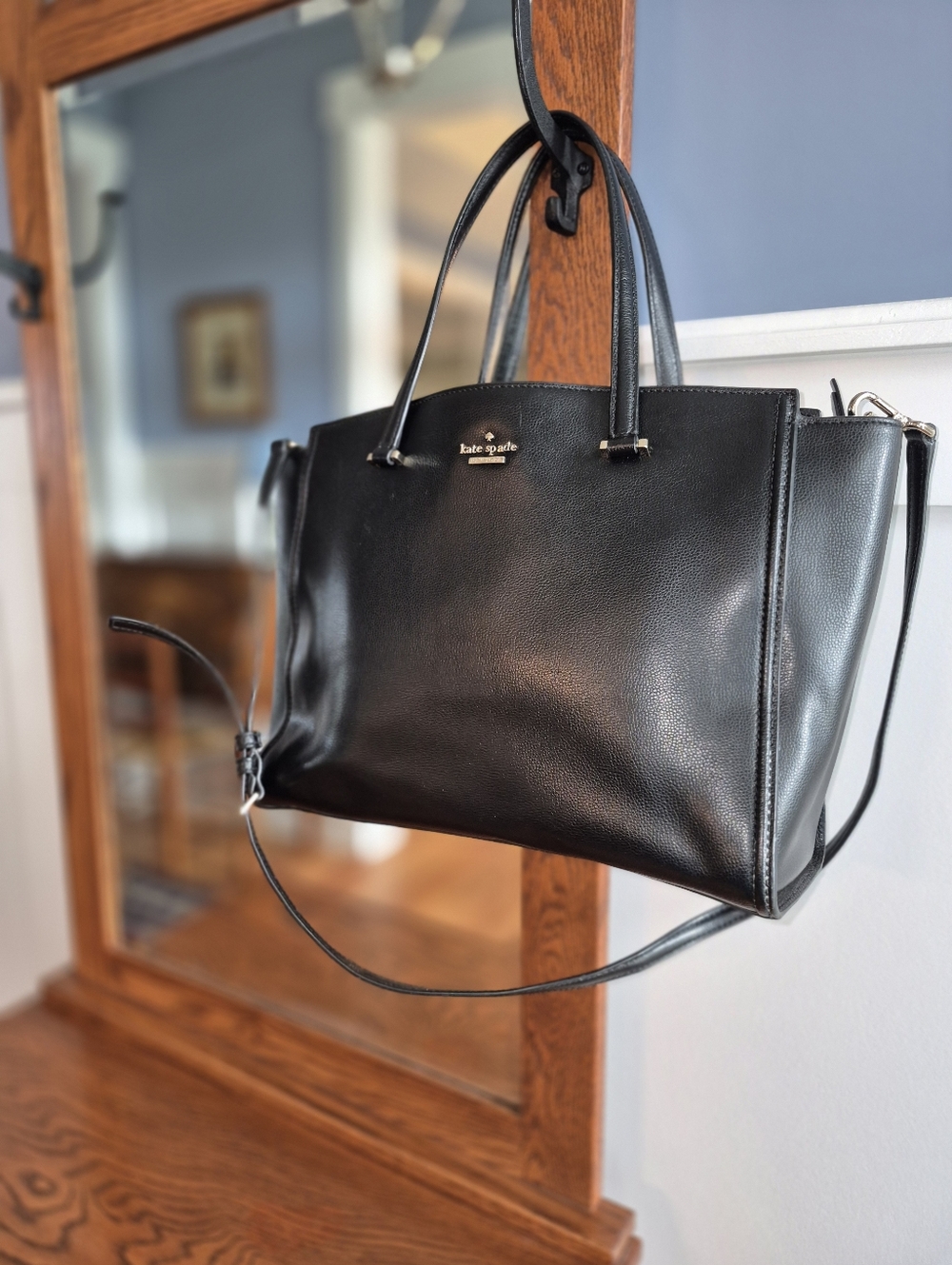 kate spade Black Pebbled Leather Satchel Geraldine-Patterson Ave. - Picture 10 of 11